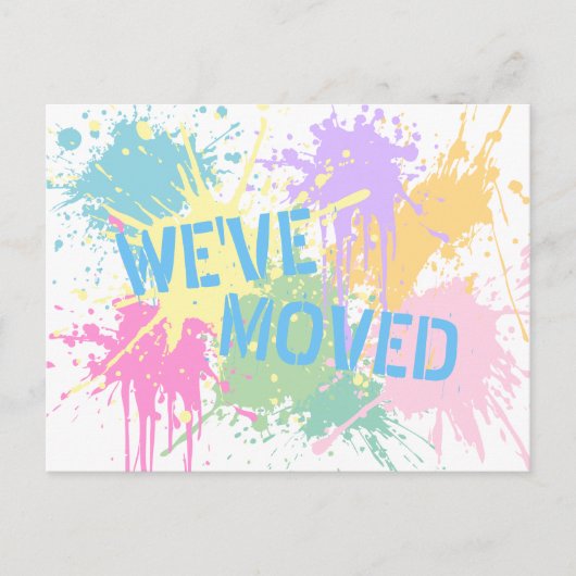 Leuk We hebben Pastel Paint Splash Briefkaart verp (Voorkant)