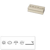 Leuk weer rubber stempel (Gestempeld)