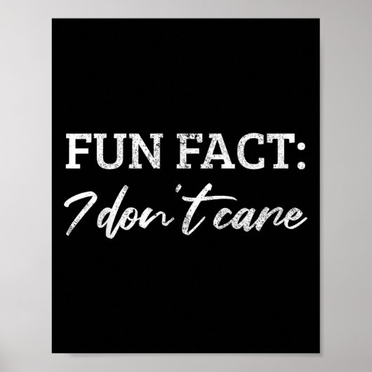 Leuk weetje dat het me niet kan schelen - Grappig Poster (Voorkant)
