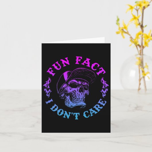 Leuk weetje dat het me niet kan schelen, grappig s kaart (Gele Bloem)