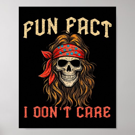 Leuk weetje dat het me niet kan schelen Grappig Sk Poster (Voorkant)