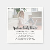 Leuk weetje Eenvoudig Afstuderen foto afstudeerfee Servet (Voorkant)