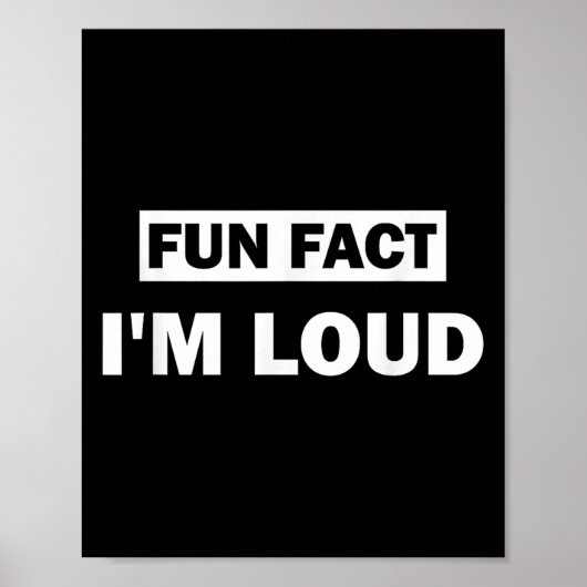 Leuk weetje in luid grappig sarcastisch citaat poster (Voorkant)