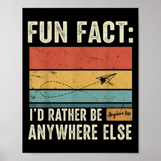 Leuk weetje_ is liever ergens anders _ Grappige gr Poster (Voorkant)
