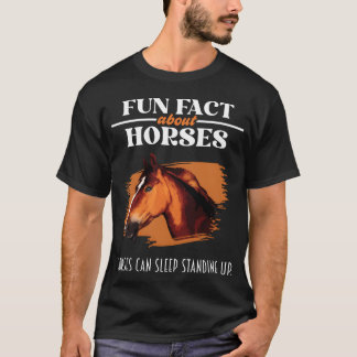 Leuk weetje over paarden paardenliefhebber t-shirt