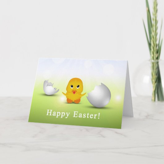 Leuk Weinig Gelukkig Kuiken van het Baby van Pasen Feestdagen Kaart (Voorkant)