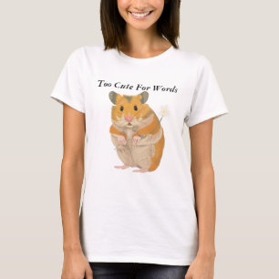 Leuk weinig Hamster die een bloem houden T-shirt