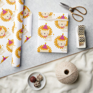 Leuk Weinig Leeuw - Kind Cadeaupapier