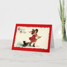 Leuk Weinig Meisje Halloween van de Heks Kaart