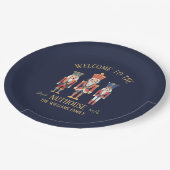 Leuk Welkom bij de Nuthouse Notenkraker Kerst Papieren Bordje (Gekanteld)