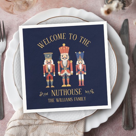 Leuk Welkom bij de Nuthouse Notenkraker Kerst Servet