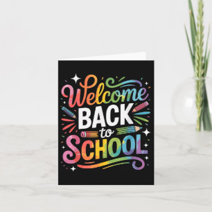Leuk welkom terug naar school Rainbow Teachers Stu Kaart