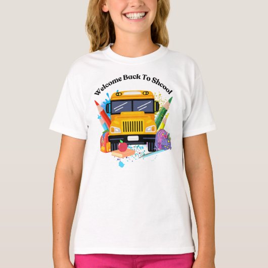 Leuk Welkom Terug naar School Shirt – Schattige &  (Voorkant)