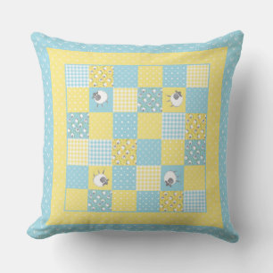 Leuk Welsh Schaap, Faux Patchwork, Kussen of Kusse