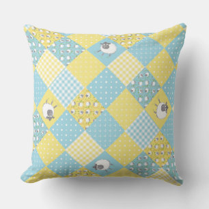 Leuk Welsh Schaap, Faux Patchwork, Kussen of Kusse