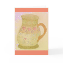 Leuk Wenskaart Love Jug & World Round / Flat Joke