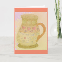 Leuk Wenskaart Love Jug & World Round / Flat Joke Kaart