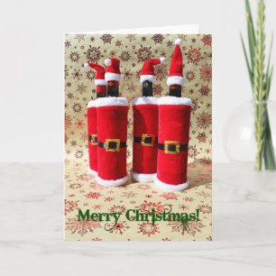 Leuk Wenskaart voor kerstwijn! Feestdagen Kaart