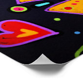 Leuk werk hard en Wees vriendelijk Quote Inspirivi Poster (Hoek)