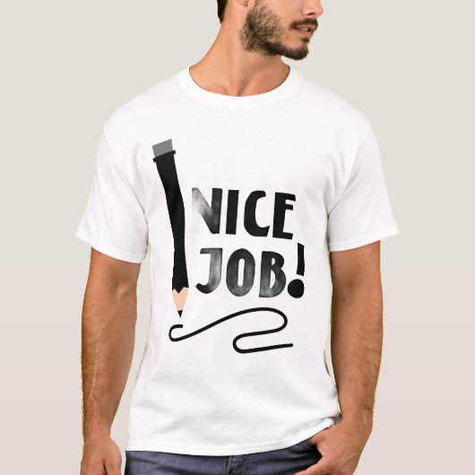 Leuk Werk – Positief Typografisch Ontwerp T-shirt (Voorkant)