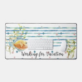 Leuk "Werken voor vakantie", Waterverf Vis Bureaumat (Keyboard & Muis)