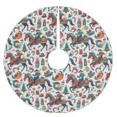 Leuk Western Paard Kerstgroen Kerstboom Rok (Voorkant)