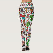 Leuk Western Patroon Kerst Leggings (Achterkant)