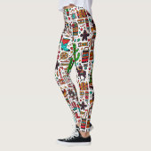 Leuk Western Patroon Kerst Leggings (Links)