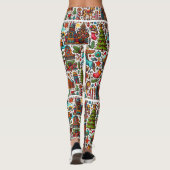 Leuk Western Patroon Kerst Leggings (Achterkant)