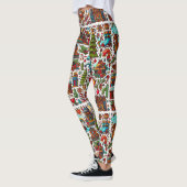 Leuk Western Patroon Kerst Leggings (Links)