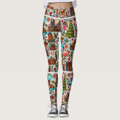 Leuk Western Patroon Kerst Leggings (Voorkant)