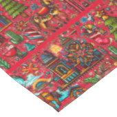 Leuk Western Patroon Kerst Rood Tafelkleed (Gekanteld)