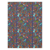 Leuk Western Patroon Kerstblauw Tafelkleed (Voorkant)