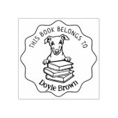 Leuk Whippet Dog Boek Rubberstempel (Afrduk)