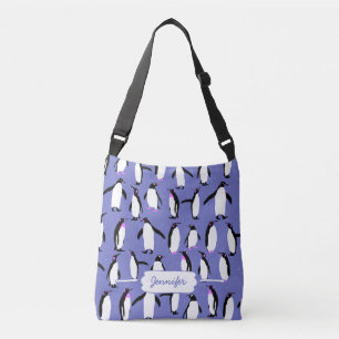 Leuk winter pinguïn patroon crossbody tas
