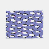 Leuk winter pinguïn patroon fleece deken (Voorkant (Horizontaal))