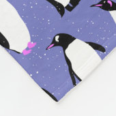 Leuk winter pinguïn patroon fleece deken (Hoek)