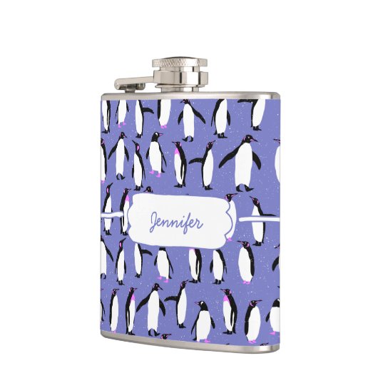 Leuk winter pinguïn patroon heupfles (Links)