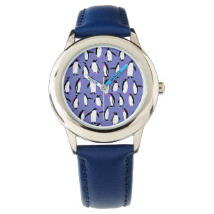 Leuk winter pinguïn patroon horloge