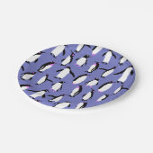 Leuk winter pinguïn patroon papieren bordje (Gekanteld)