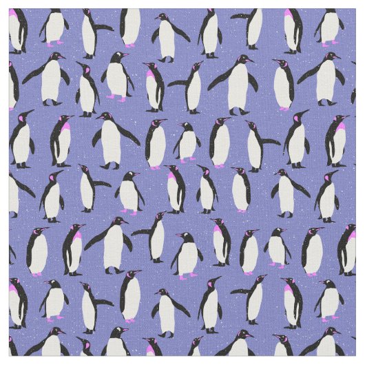 Leuk winter pinguïn patroon stof (Close Up)