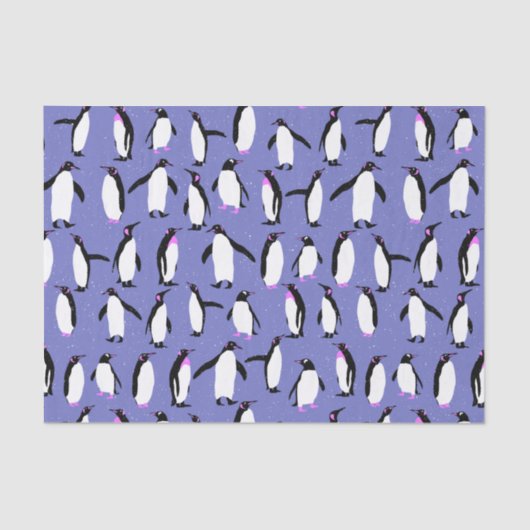 Leuk winter pinguïn patroon tissuepapier (Voorkant)