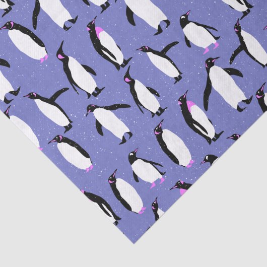 Leuk winter pinguïn patroon tissuepapier (Detail)