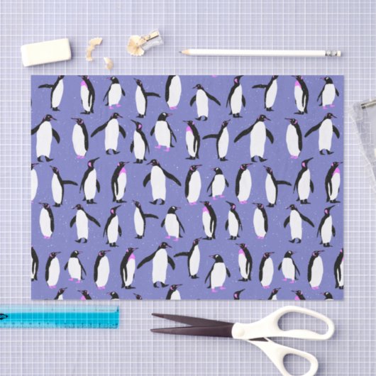 Leuk winter pinguïn patroon tissuepapier (Craft)