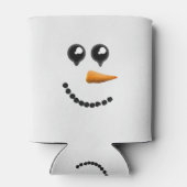 Leuk Winter Sneeuwman Gezicht Blikjeskoeler (Achterkant)