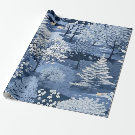 Leuk Winter Wonderland Cadeaupapier (Uitgerold)