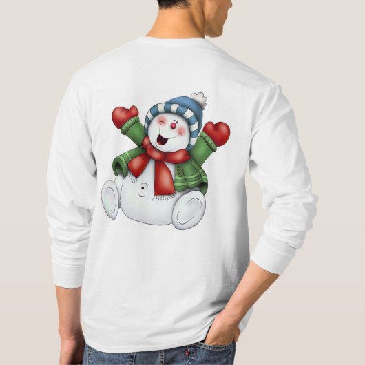 leuk winterfeest t-shirt (Achterkant)