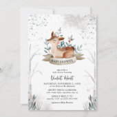Leuk winterhert Baby shower Kaart (Voorkant)