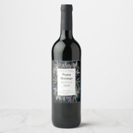 Leuk winterwijn sticker kerstcadeau