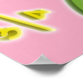 Leuk wiskunde citaat Cool modern meisjesachtig roz Poster (Hoek)